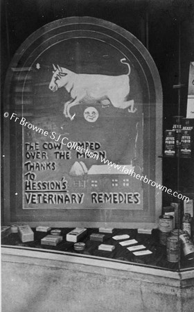 SHOP WINDOW  ADVERT FOR HESSIONS VETINARY REMEDIES